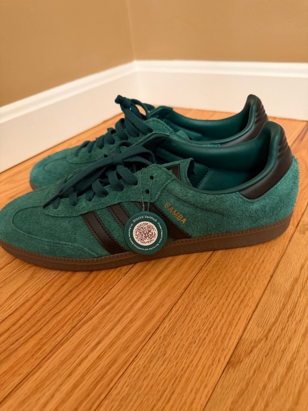 Adidas Samba Green Suede sneakers black Gum sole New Men’s size 12